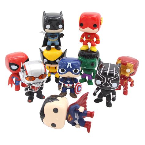 10pcsset Dc Justice League And Marvel Avengers Super Hero Characters