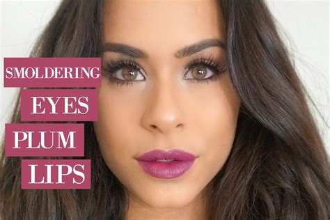 smoldering eyes plum lips makeup tutorial superglamnews lips makeup tutorial plum lips