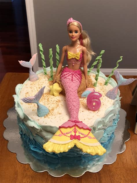 Barbie Doll Mermaid Cake | Mermaid birthday cakes, Mermaid cakes, Doll