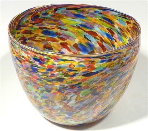 Giant Hand Blown Glass Bowl Original Design By Dirwood Glass Etsy