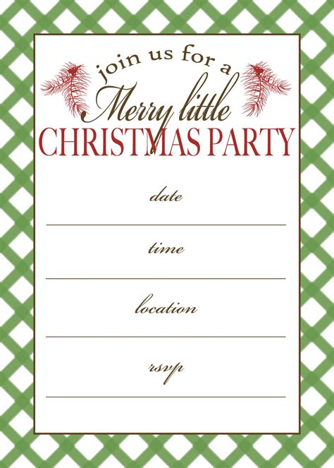 Change the color of the background and text. Free Printable Christmas Party Invitation | Moritz Fine ...