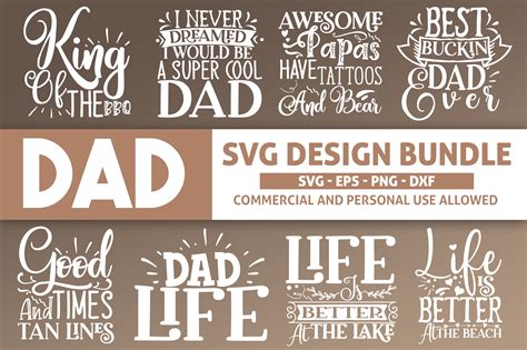 Download Free Dad Design Bundle SVG, PNG, EPS & DXF by Creativedesign