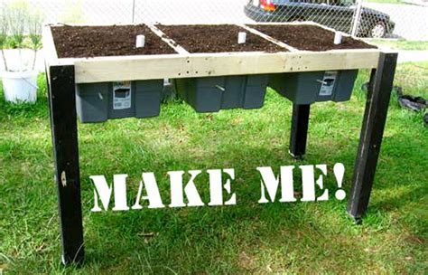 Build A Self Watering Salad Table Diy Raised Garden Building A