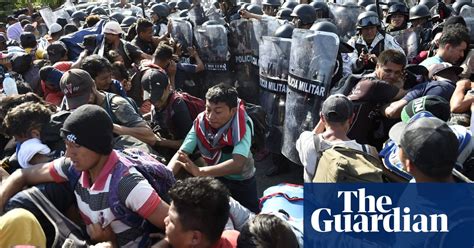 hundreds of central american migrants rounded up by guardsmen at mexico border video world