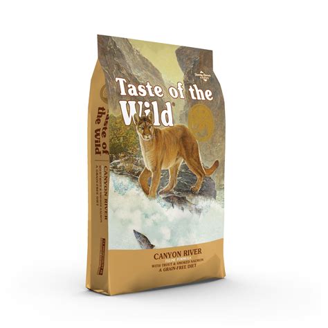 Each of these recipes start off with real meat followed by nutritious ingredients such as tomatoes, raspberries, and. Taste of the Wild Cat Food | Canyon River Feline ...