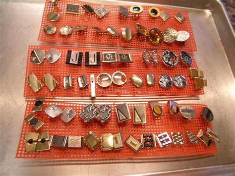 Vintage Cuff Links And Tie Tacks Lot Case EBay