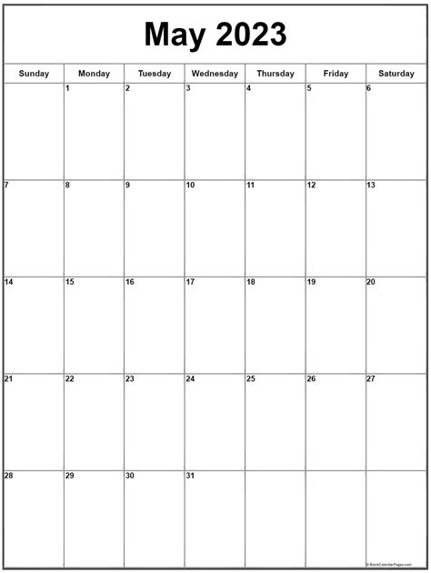 May 2023 Calendar Vertical Get Calendar 2023 Update