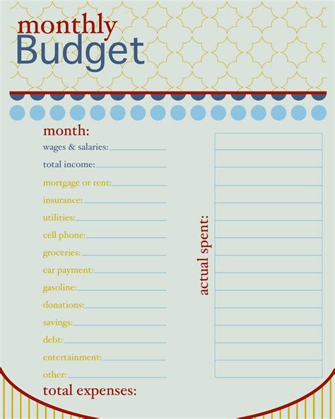 Cute Budgeting Worksheets Printable Budgeting Worksheets