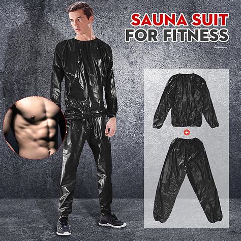 Heavy Duty Sauna Sweat Suit Exercise Gym Fitness Weight Loss Anti Rip 超目玉