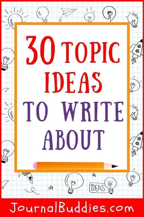 The Title For 30 Topic Ideas To Write About With Pencils And Doodles