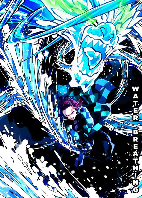 Demon Slayer Tanjiro Metal Poster Anime Demon Slayer Anime Slayer