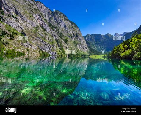 View Of The Obersee Lake In The Berchtesgaden National Park Salet Am