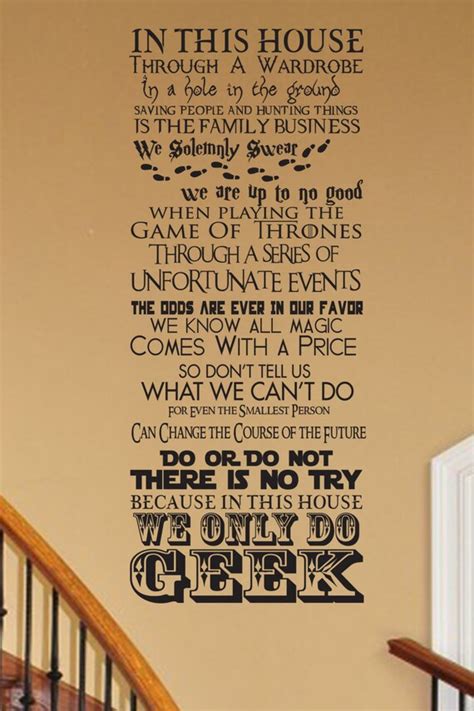 In This House We Do Geek Customizable Wall Decal V16
