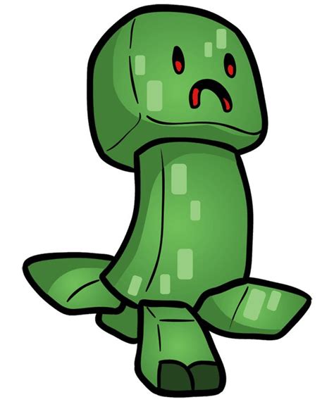 Easy To Draw Chibi Creeper From Minecraft Step By Step Drawings
