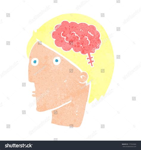 Cartoon Man Brain Symbol Stock Vector Royalty Free Shutterstock