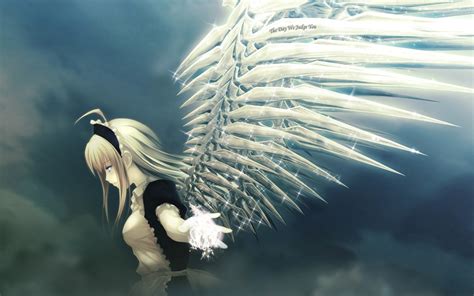 1680x1050 Anime Girl Wings Angel Persons Profile Wallpaper 