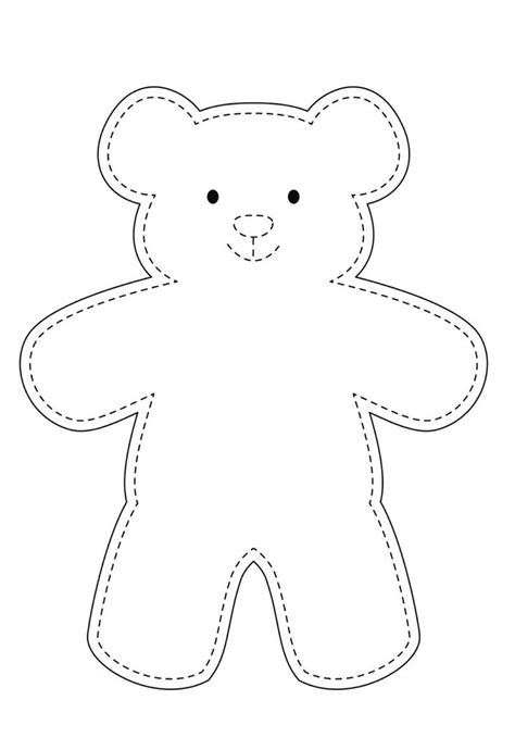 Cut Out Teddy Bear Template Printable Printable Word Searches