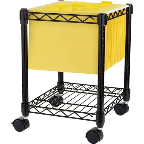 Lorell Compact Mobile Wire Filing Cart 1 Each Black