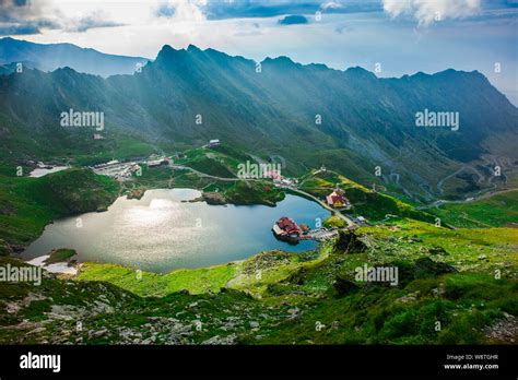 Balea Lake In Fagaras Mountains Romania Stock Photo Alamy