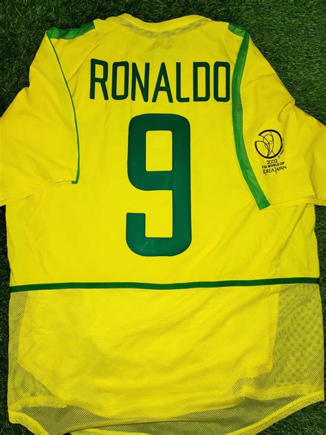 Ronaldo Brazil 2002 World Cup Player Issue Jersey Shirt Camiseta L Sku