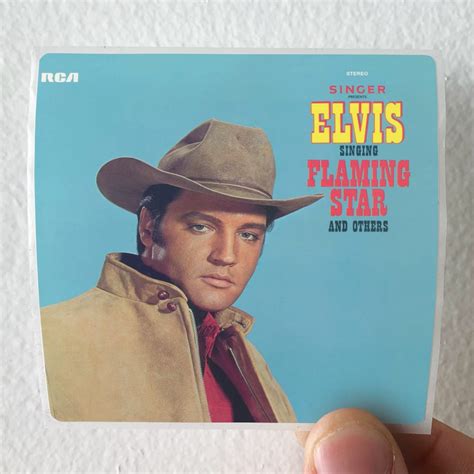 Elvis Presley Elvis By Request Flaming Star Album Cover Sticker