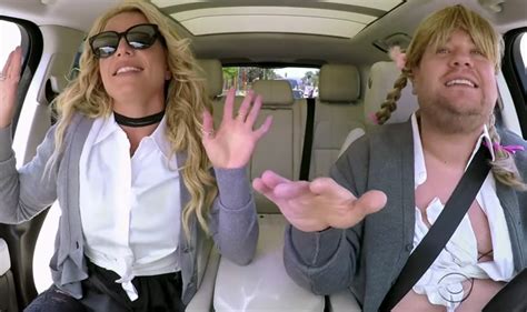 Britney Spears Shades James Cordens So Awkward Carpool Karaoke Tv And Radio Showbiz And Tv