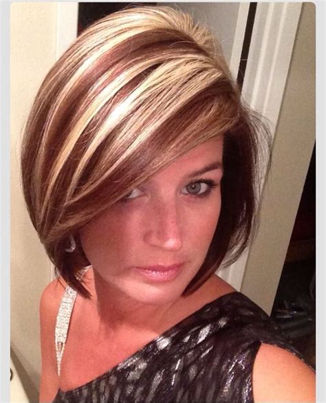 They are not complicated hairdos or fussy creations. dark red violet hair with chunky blonde highlights ...