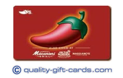 Does not require credit card on file. $100 Chilis Macaroni Grill On The Border Maggianos Gift Card $90 - Quality Gift Cards