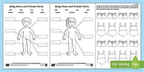 Ks1 Private Body Parts Activity Rshe Resources