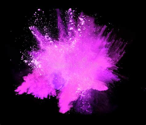 Explosion Of Pink Powder On Black Background Stock Photo Image Of