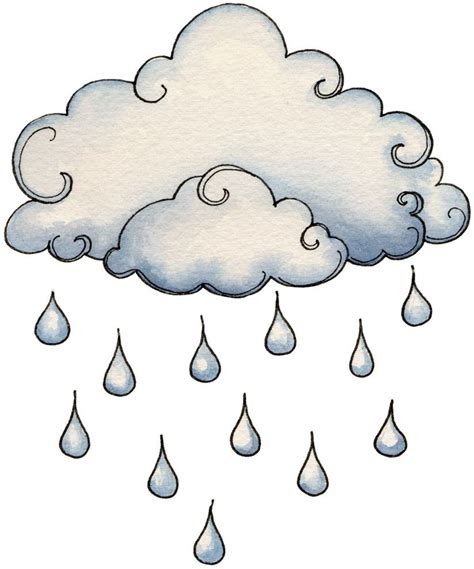 Pin By Janet Cooper On Colored Images Cloud Drawing Clip Art Rain