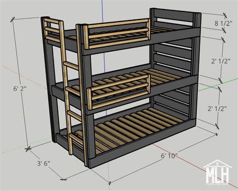 How To Build A Triple Bunk Bed Builders Villa