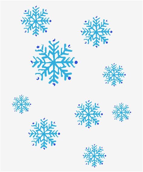 Snowflakes Falling Hd Transparent Winter Snowflakes Blue Snowflake
