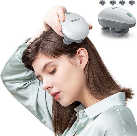 renpho electric scalp head massager waterproof portable head massager with 4 replacement