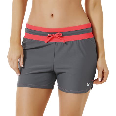 Free Country Womens Swim Shorts Colorblock