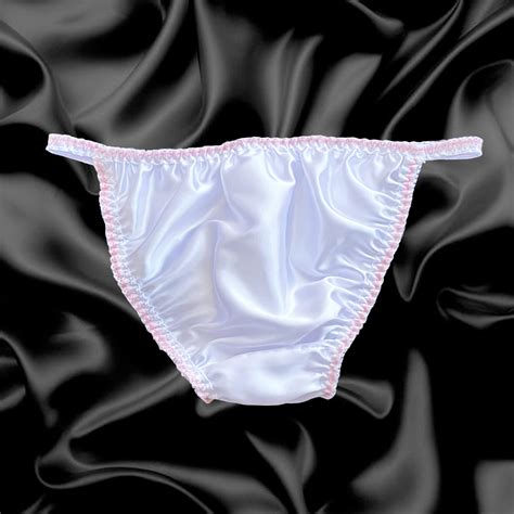 Satin Tanga Frilly Sissy Bikini Knicker Panties Briefs Underwear Size 10 20 Ebay