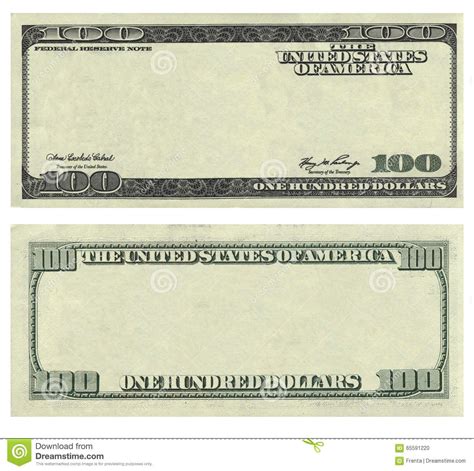 Photo About Clear 100 Usa Dollar Banknote Pattern Isolated On White