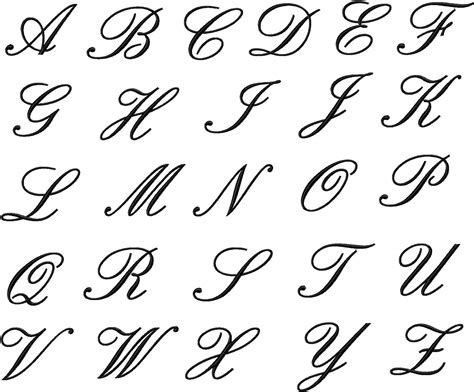Cursive Alphabet Fonts