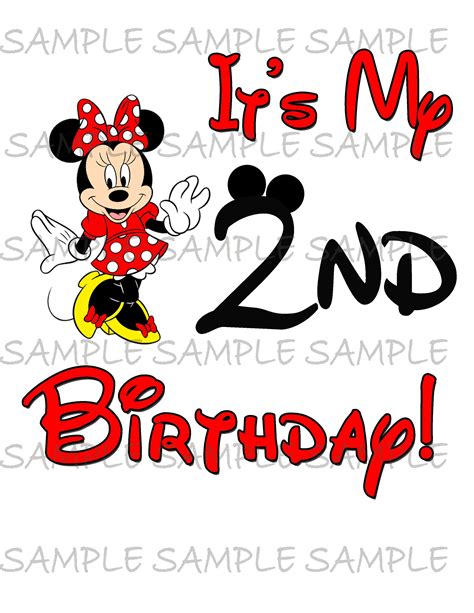 it s my second birthday minnie mouse image use as etsy