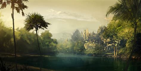Jungle River Digital Paintings Fantasy Illustrationscoolvibe