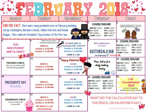 Welcome February Calendar