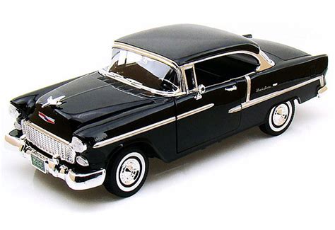 1955 Chevy Bel Air Black Motormax Premium American 73185 118 Scale Diecast Model Car