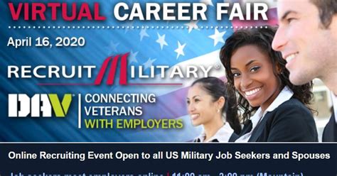 Recruiter Holding Virtual Job Fair For Veterans Military Members And