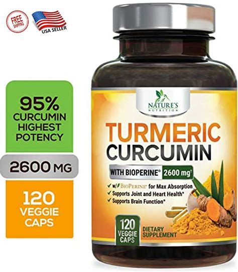 Tumeric Curcumin Max Potency With Bioperine Black Pepper Mg