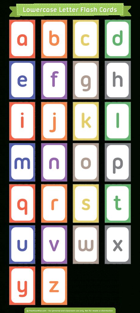 Printable Alphabet Flash Cards For Preschoolers