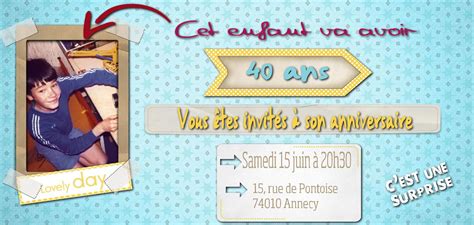 Peut être personnalisé à tout âge. carte invitation anniversaire 40 ans : carte invitation ...