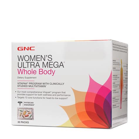 Gnc Womens Ultra Mega® Whole Body Vitapak® Program Gnc