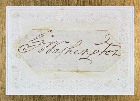 Charitybuzz George Washington Framed Signature And Display