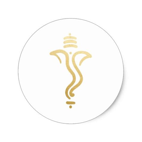 Gold Festive Ganesh Indian God Classic Round Sticker Zazzle Indian