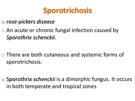 Sporotrichosis And Chromoblatomycosis